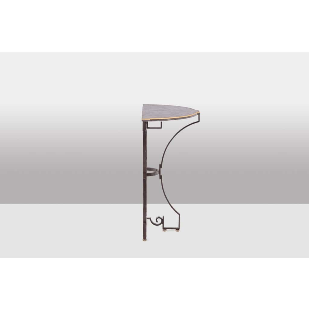 Paire de consoles de forme demi-lune. Travail d’artisan d’art. LS63791912B 7