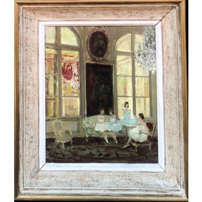 HERVE Max Les danseuses au repos Huile sur toile signée Certificat d’authenticité